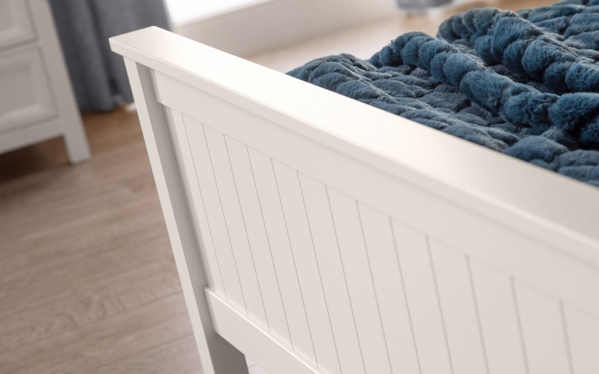Malvern Surf White Double Bed Frame