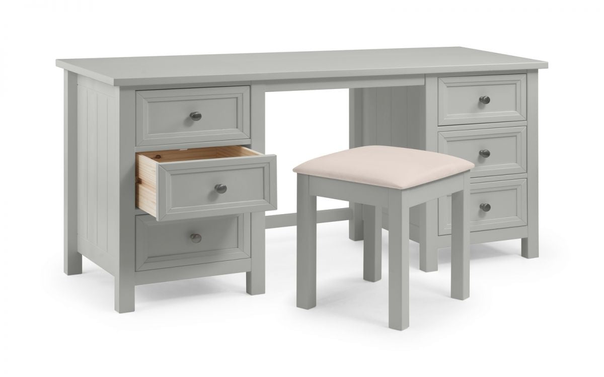 Malvern Dove Grey 6 Drawer Dressing Table