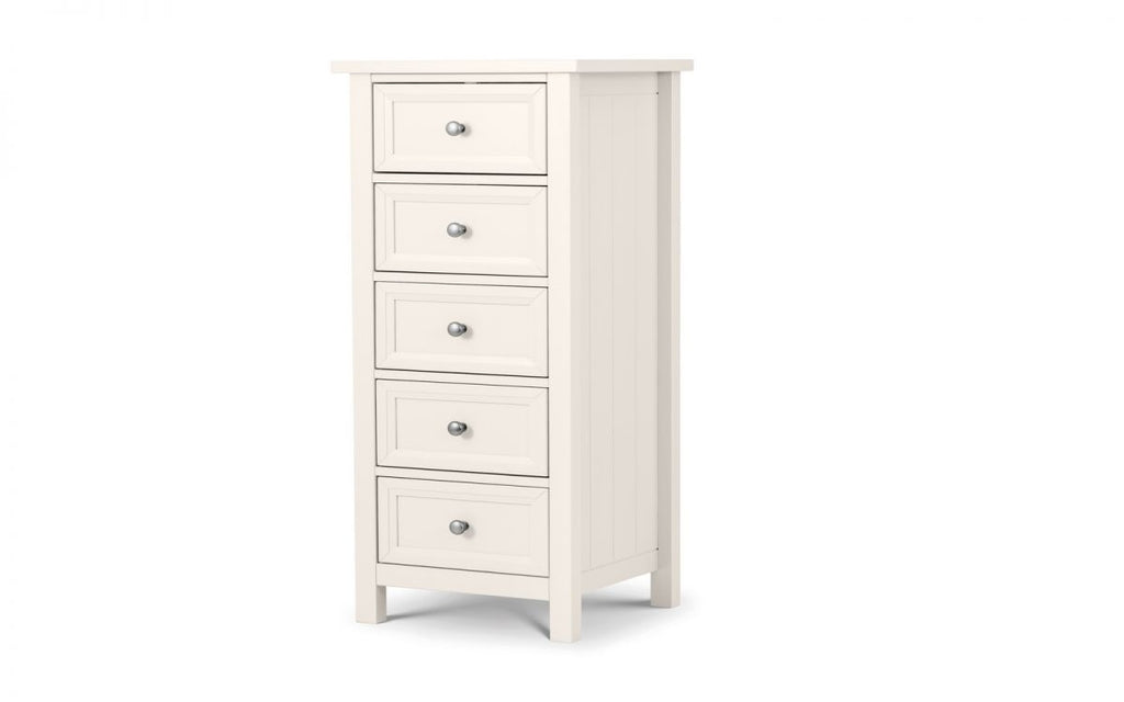 Malvern Surf White 5 Drawer Chest