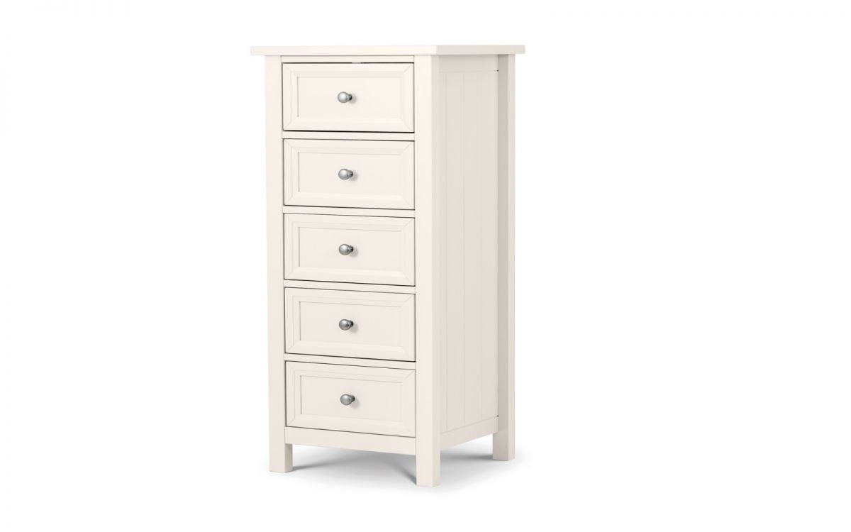 Malvern Surf White 5 Drawer Chest