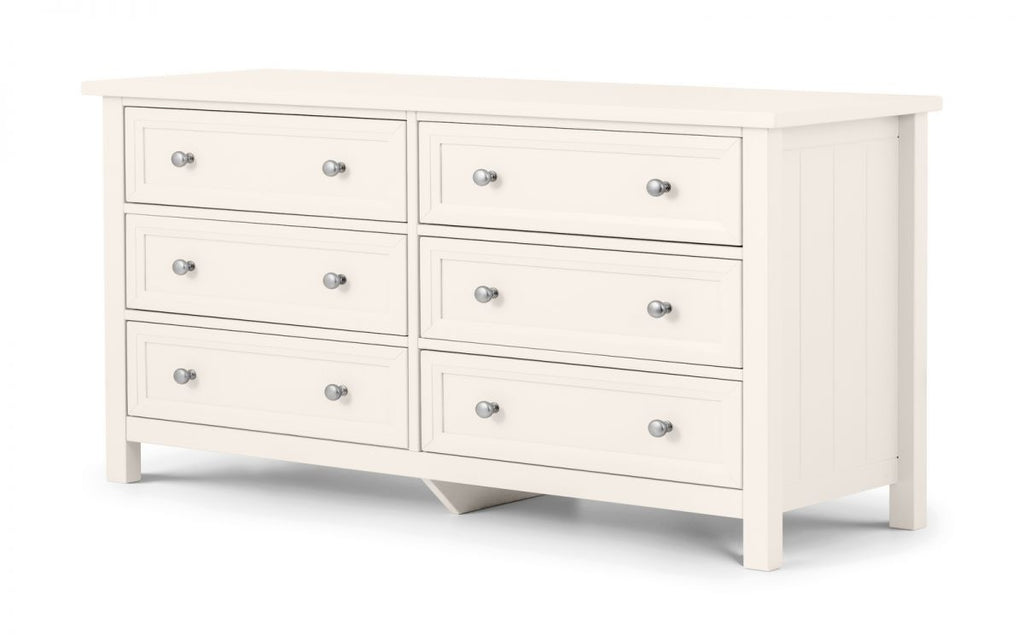 Malvern Surf White 6 Drawer Chest