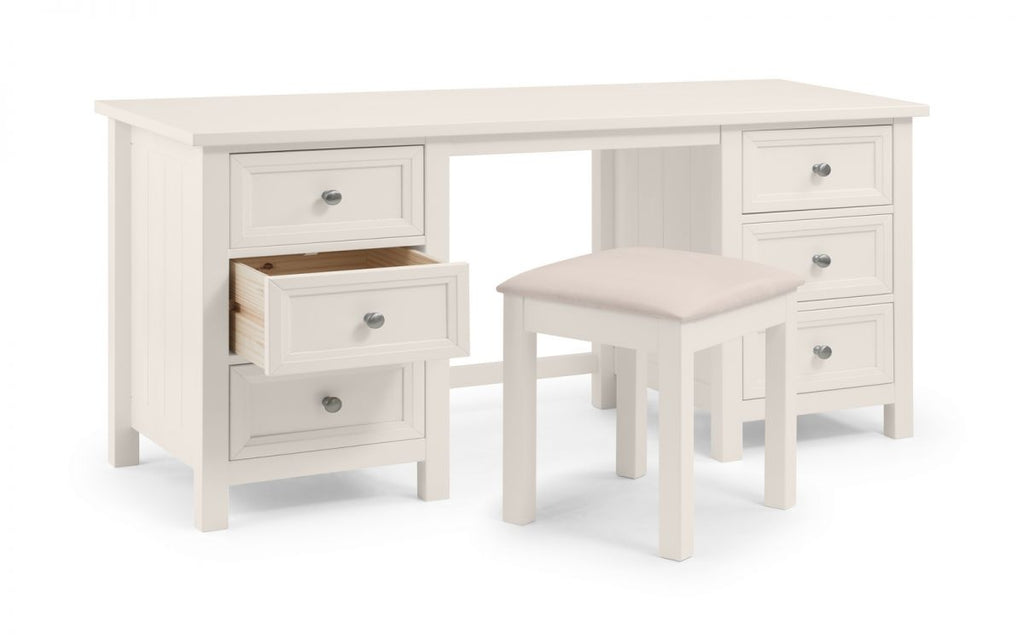 Malvern Surf White 6 Drawer Dressing Table