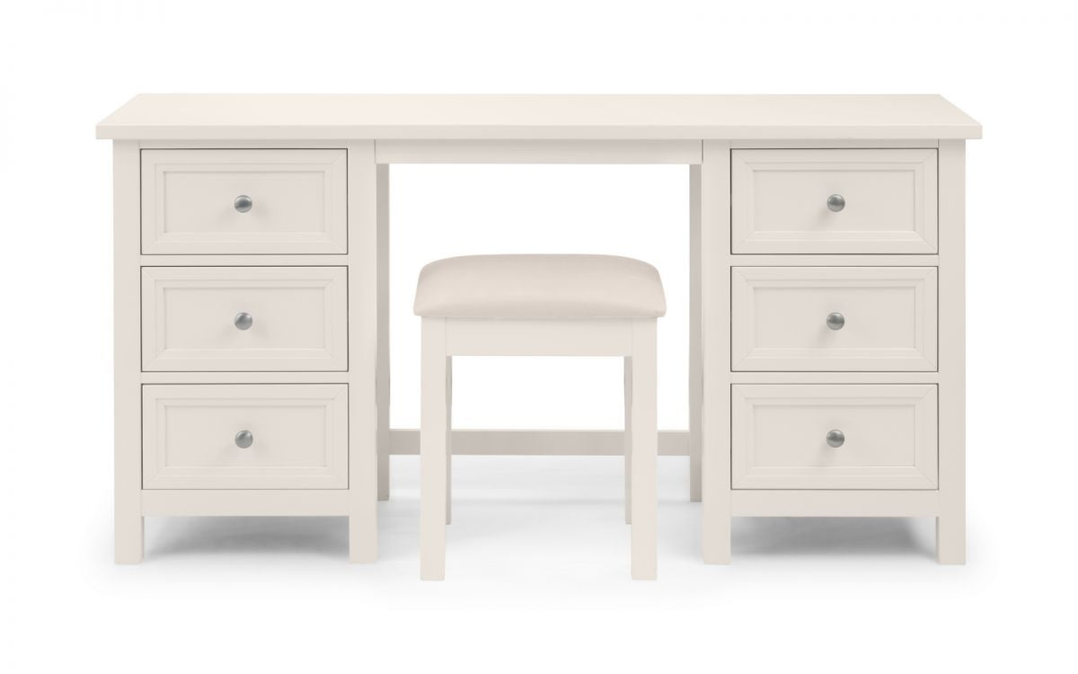 Malvern Surf White 6 Drawer Dressing Table