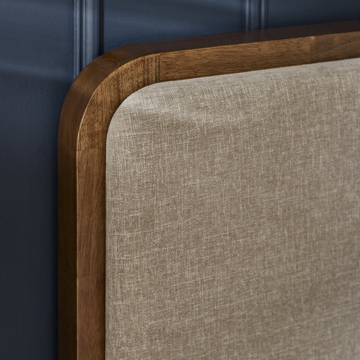 Malden king size grey headboard detail
