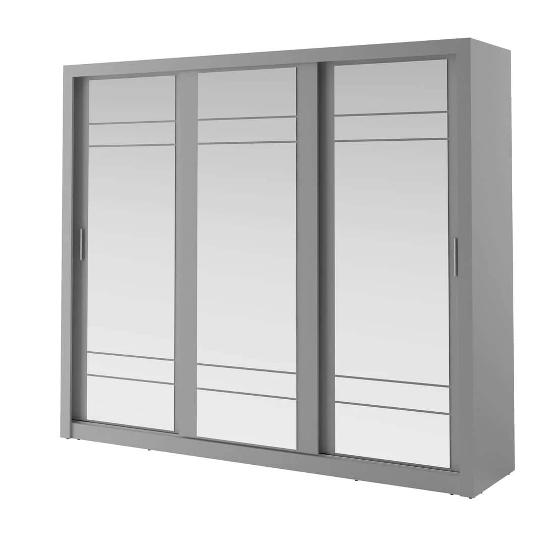 Manchester Matt Grey Sliding Door Wardrobe 250cm