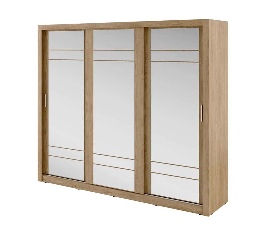 Manchester Oak Sliding Door Wardrobe 250cm