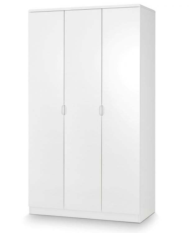 Manchester White High Gloss 3 Door Wardrobe