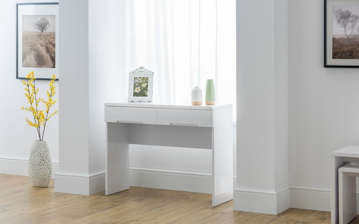 Manchester White High Gloss Dressing Table