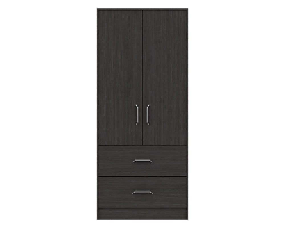 Marston Anthracite Oak 2 Door Combi Wardrobe