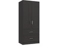 Marston Anthracite Oak 2 Door Combi Wardrobe