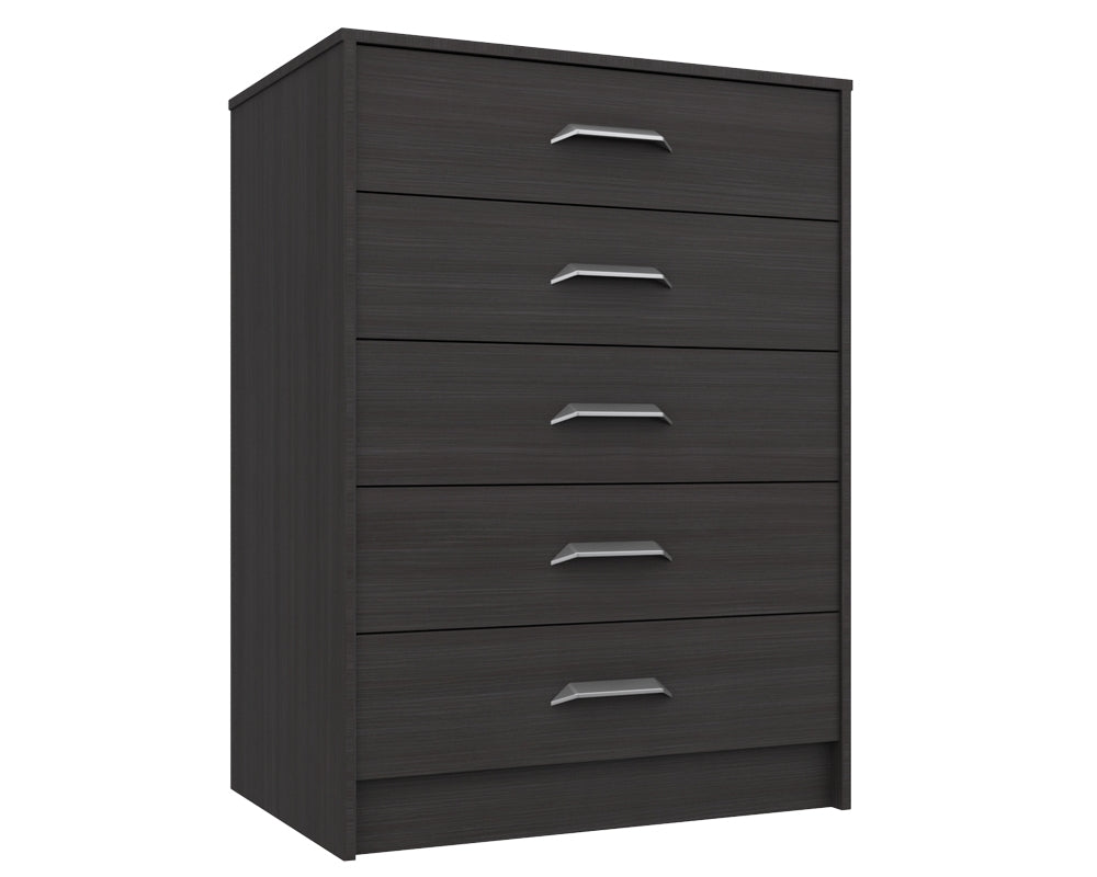 Marston Anthracite Oak 5 Drawer Chest