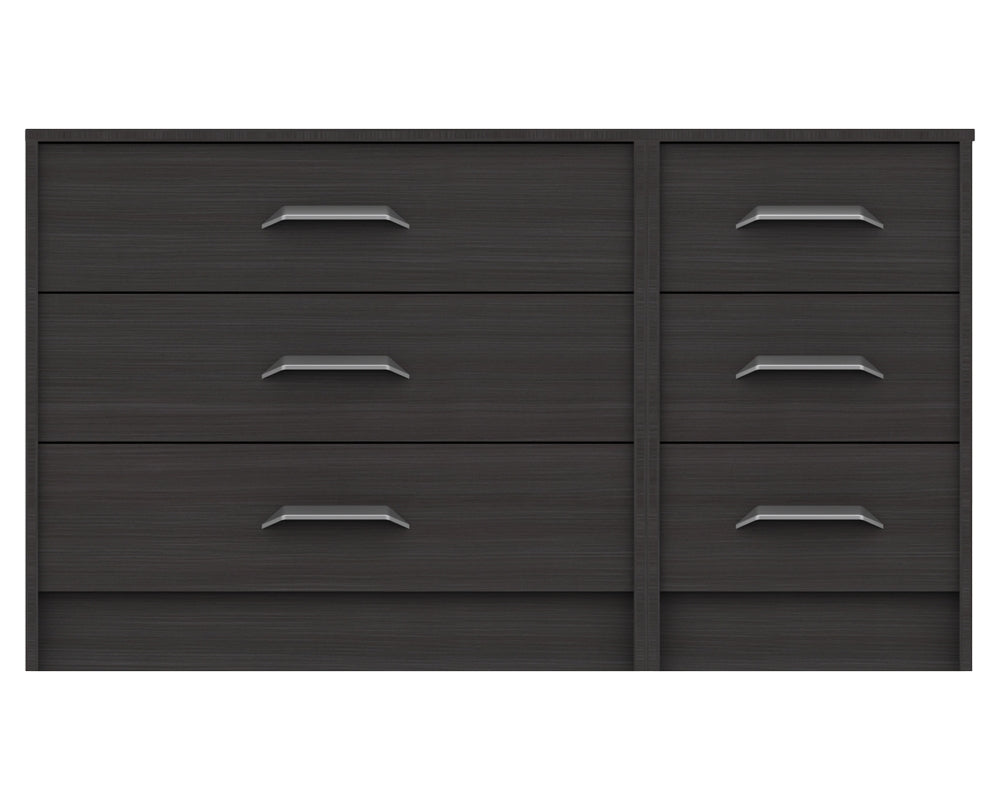 Marston Anthracite Oak 3 Drawer Double Chest