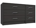 Marston Anthracite Oak 3 Drawer Double Chest