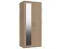 Marston Oak 2 Door Wardrobe With Mirror