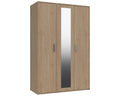 Marston Oak 3 Door Wardrobe With Mirror