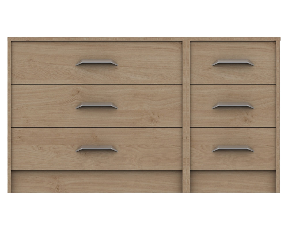 Marston Oak 3 Drawer Double Chest