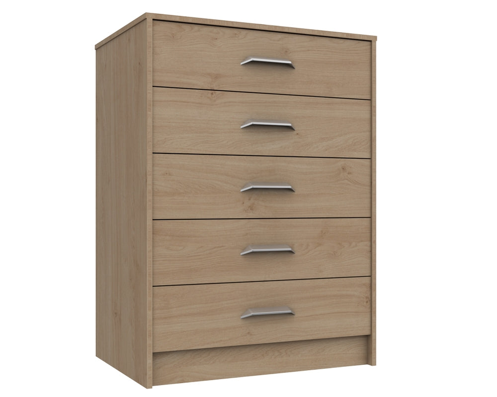 Marston Oak 5 Drawer Chest