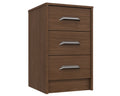 Marston Walnut 3 Drawer Bedside
