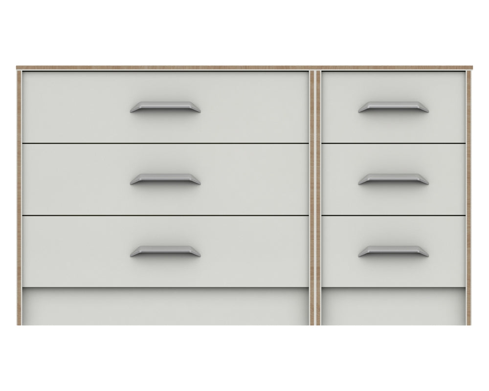 Marston White 3 Drawer Double Chest
