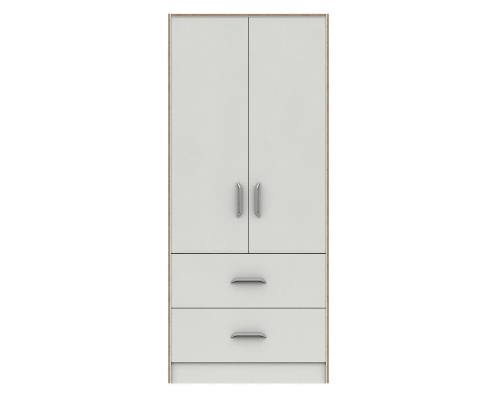 Marston White 2 Door Combi Wardrobe