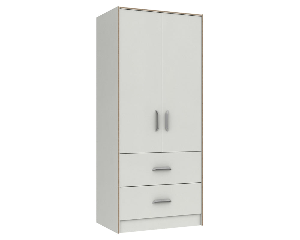 Marston White 2 Door Combi Wardrobe