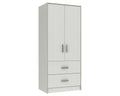 Marston White 2 Door Combi Wardrobe