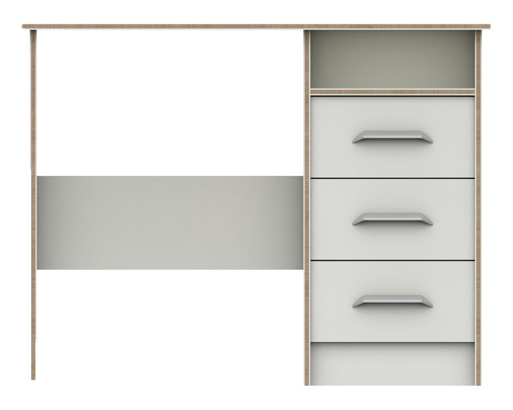 Marston White 3 Drawer Dressing Table