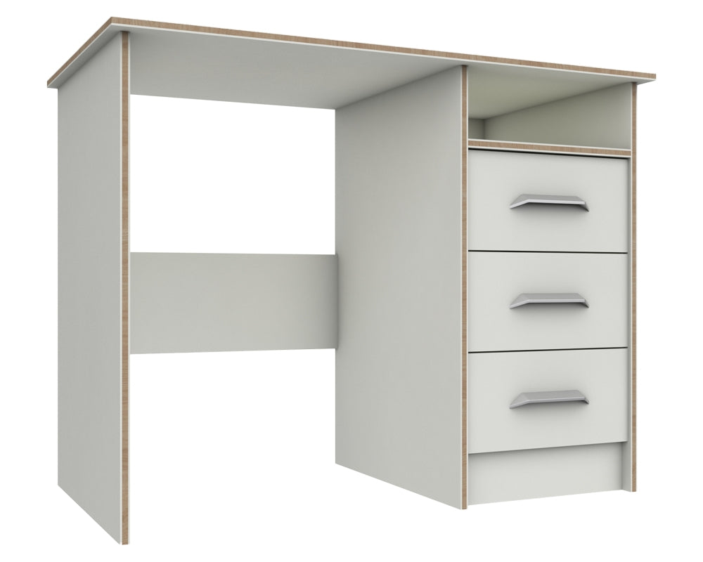 Marston White 3 Drawer Dressing Table