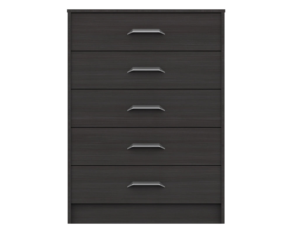 Marston Anthracite Oak 5 Drawer Chest