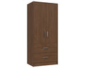 Marston Walnut 2 Door Combi Wardrobe