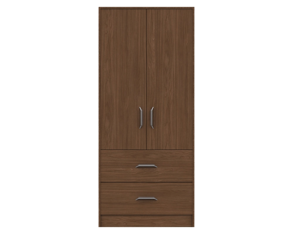 Marston Walnut 2 Door Combi Wardrobe