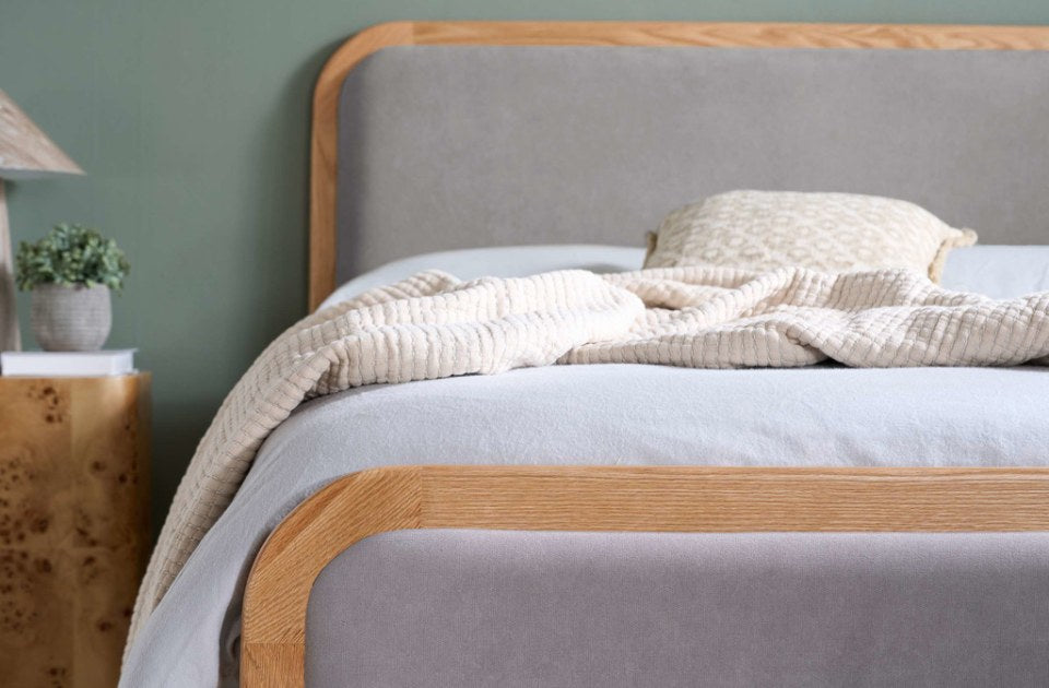 Martin Oak Bed Frame headboard detail