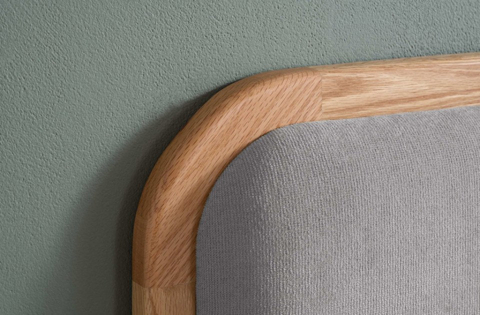 Martin Oak Bed Frame curved oak detail