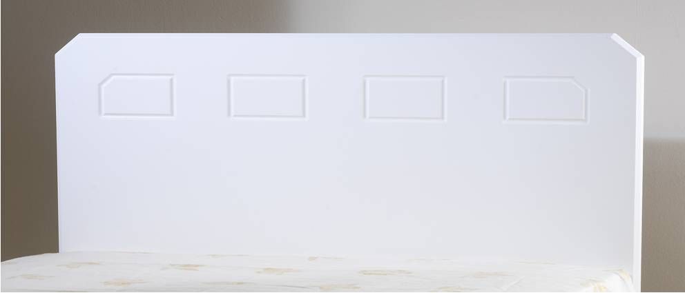 Miami White Three Quarter Headboard