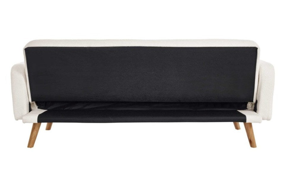 Michelle Sofa Bed Boucle White rear view