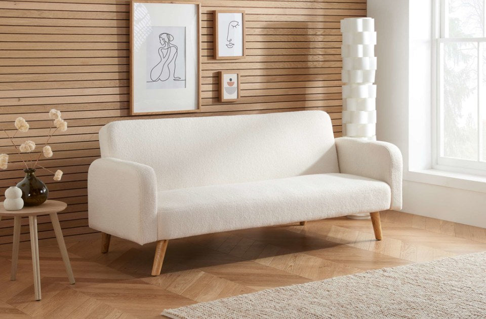 Michelle Sofa Bed Boucle White