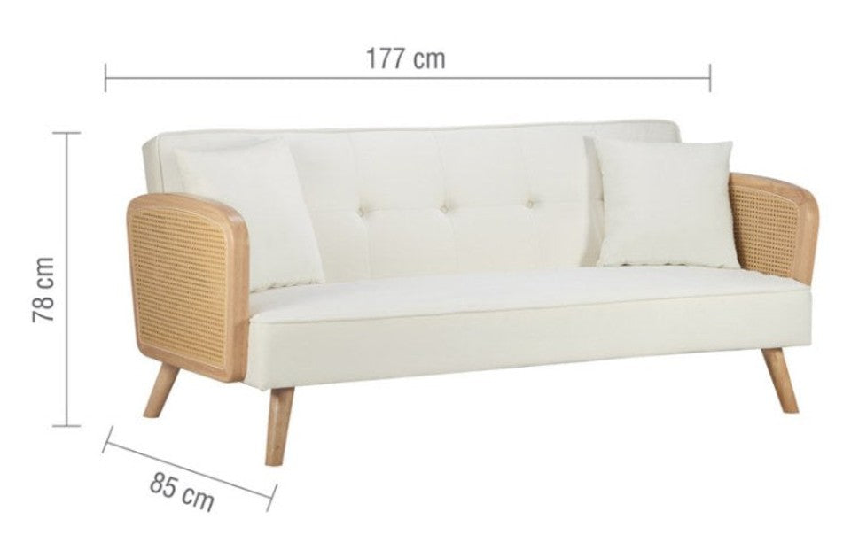 Milly Sofa Bed White dimensions as a sofa
