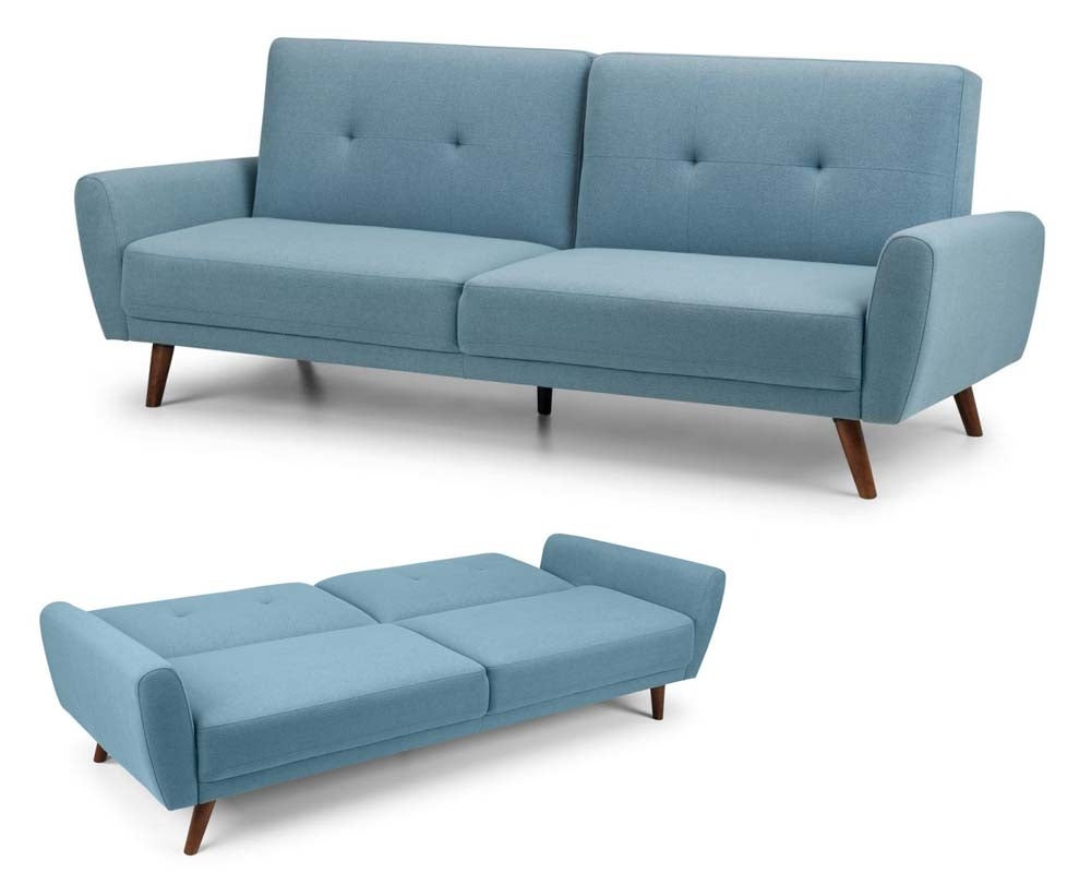 Mona Blue Linen Sofa Bed