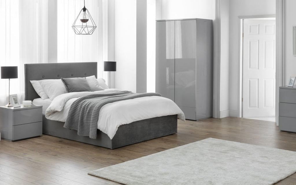 Montage Grey High Gloss 2 Door Combi Wardrobe