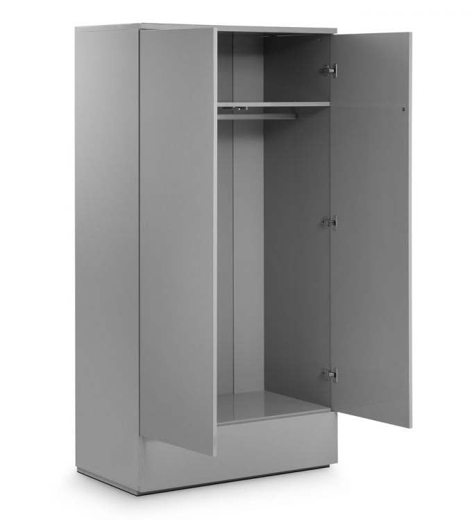 Montage Grey High Gloss 2 Door Combi Wardrobe