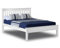 Monty White Low Foot King Size Bed Frame