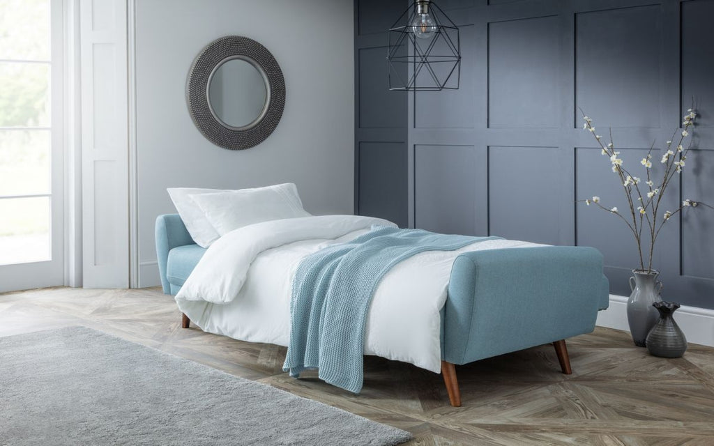 Mona Blue Linen Sofa Bed