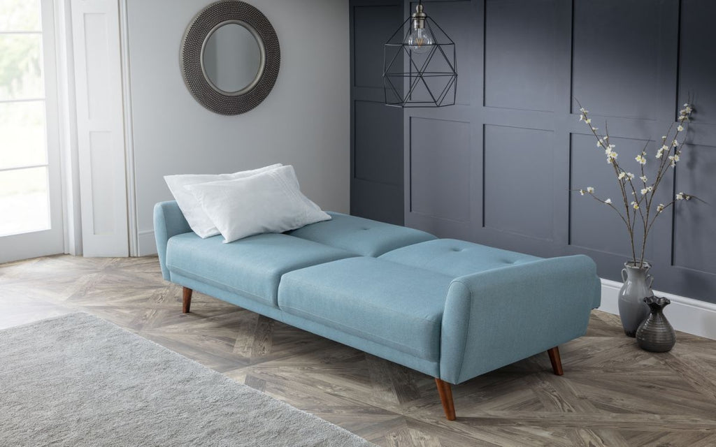 Mona Blue Linen Sofa Bed