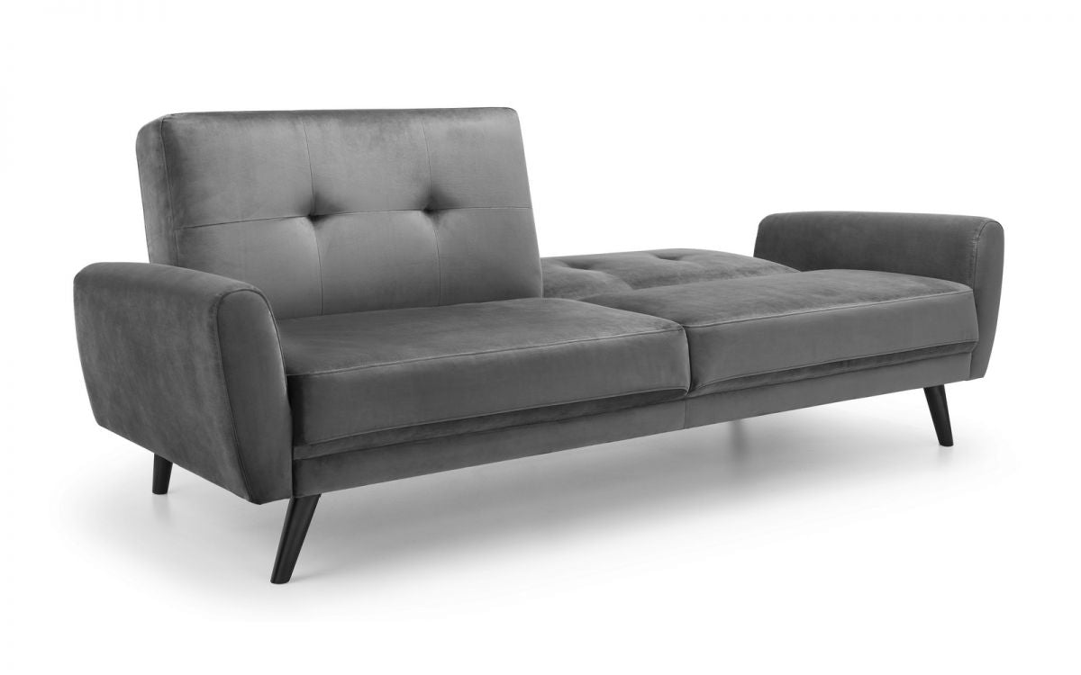 Mona Grey Velvet Sofa Bed