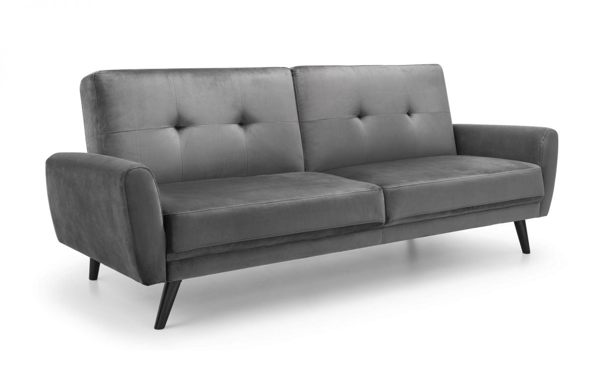 Mona Grey Velvet Sofa Bed