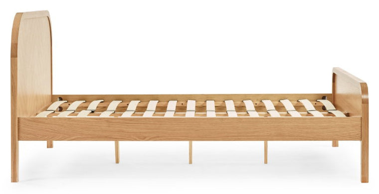 Mylon Oak Chevron Double Bed Frame rear view
