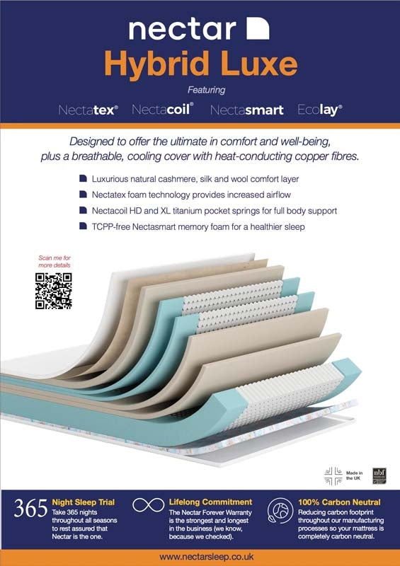 Nectar Hybrid Luxe Single Mattress