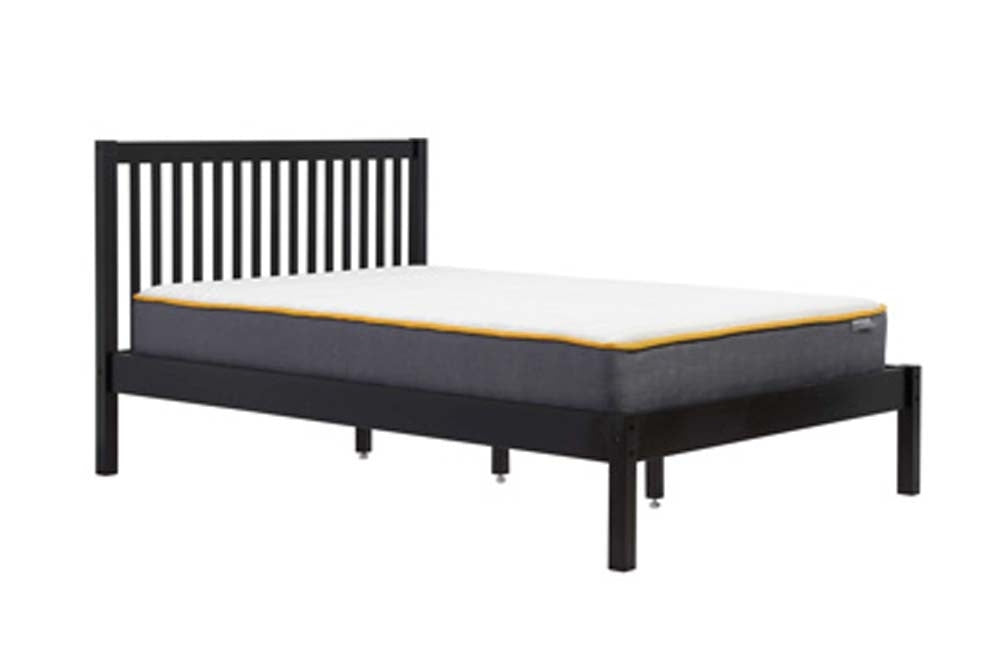 Nomad Black Wooden Double Bed Frame