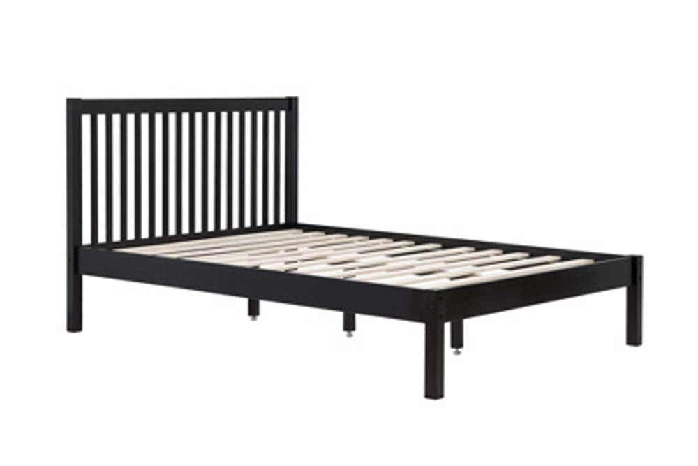 Nomad Black Wooden Double Bed Frame