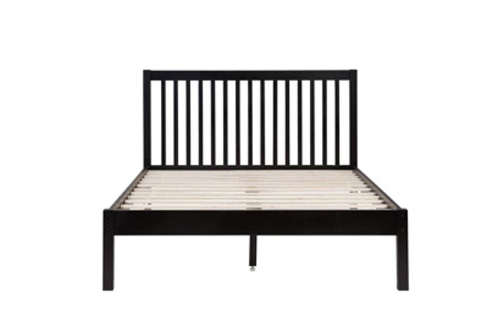 Nomad Black Wooden Double Bed Frame